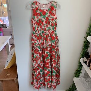 MELLODAY / Floral Tiered Maxi Dress / Size M